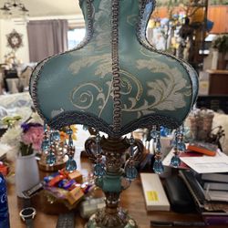 New  Beaded Victorian Lamp Fabric Shade