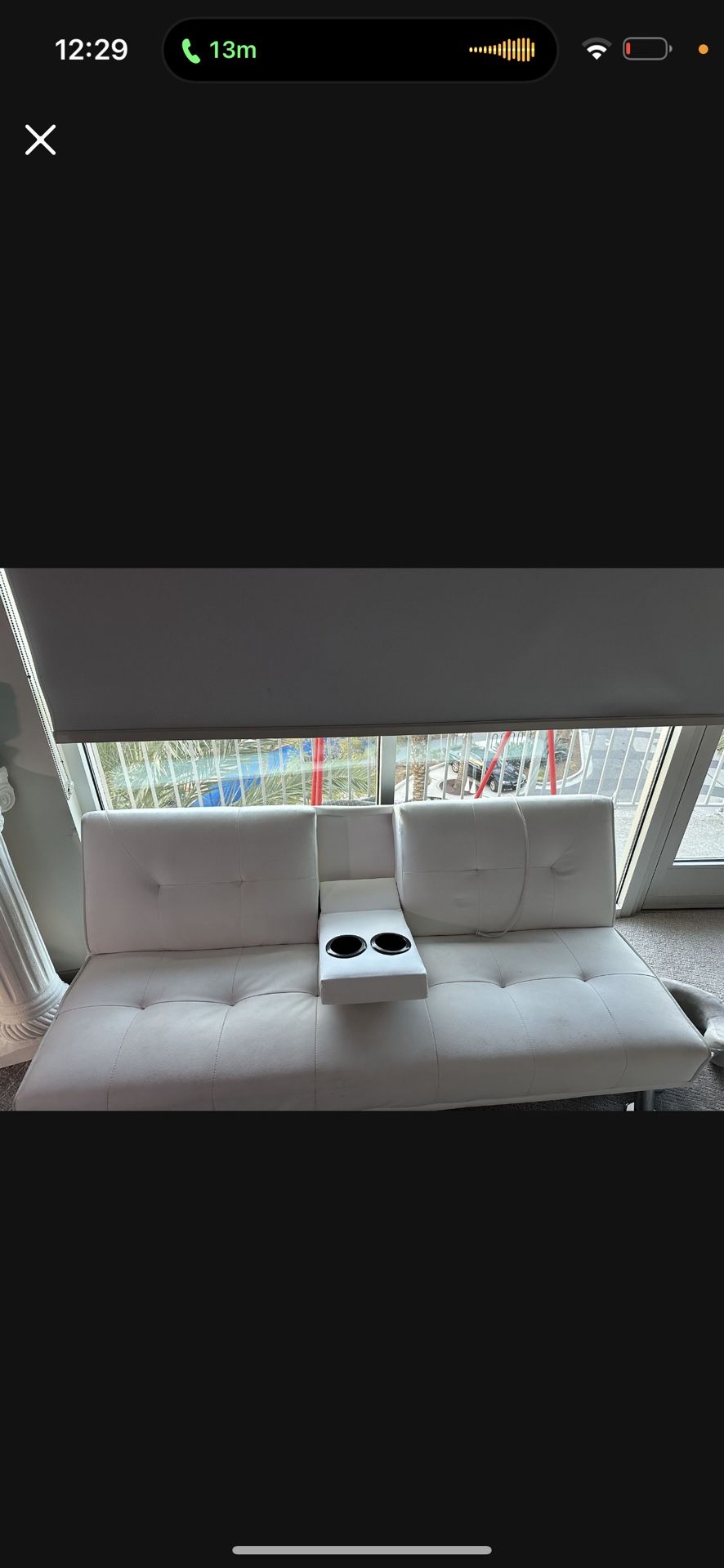White futon