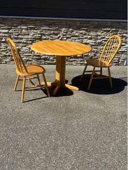 Wood table and chairs