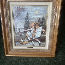 Two Girl Swinging Painting