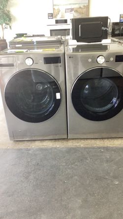AI sensing Front load washer and electric dryer set