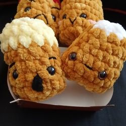 Chicken Nuggets Plushies Small Crochet 