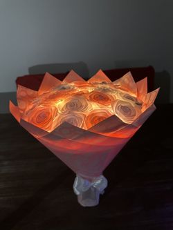 Ribbon Roses with Lights 