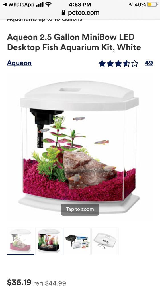 Fish tank 2.5 Gallon