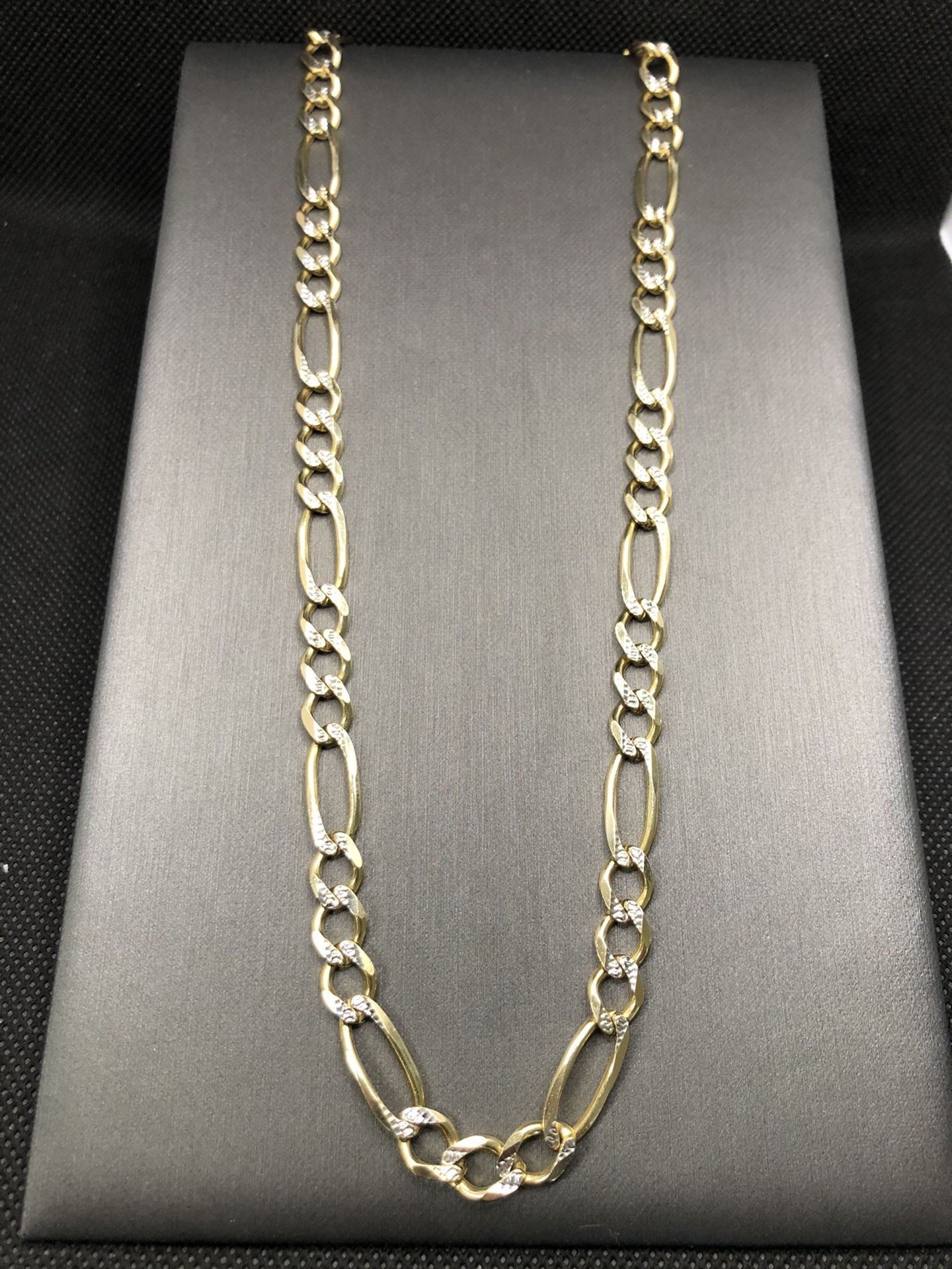 14k Diamond Cut Figaro 39.7Grams