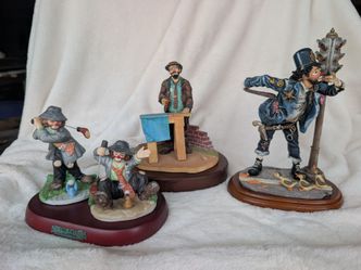 Emmett Kelly Jr. Clown Figurines Set of 3