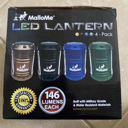 MalloMe LED Lanterns 4 Pack