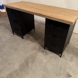 Desk - Two File Cabinets With Desktop