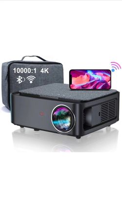 5G WiFi Bluetooth 4K Projector, Video Projector Native 1920x1080 LED Projector Support 4P/4D Keystone, Zoom 500" Screen PPT 150,000H Works with PC DVD