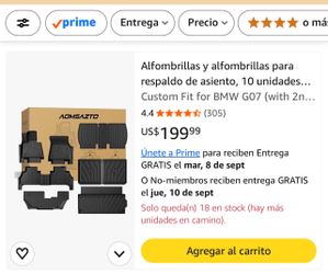 AOMSAZTO Floor Mats & Cargo Liner Set for BMW X7 2019-2026 7-Seater – All Weather