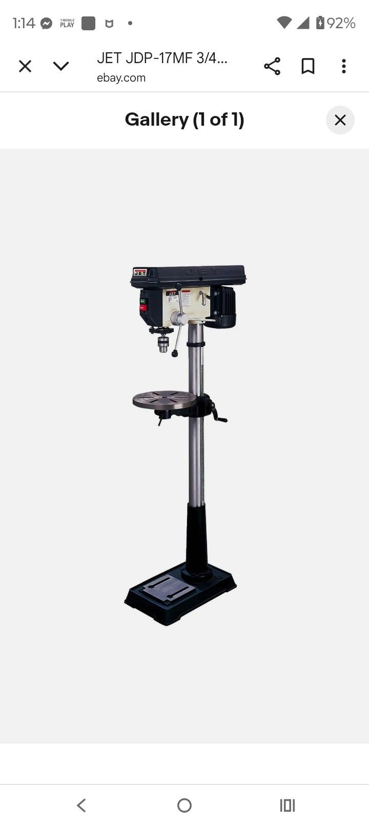 Jet 17" Floor Drill Press, Like New Cond!