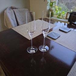 Miller Rogaska Crystal Champagne Glasses
