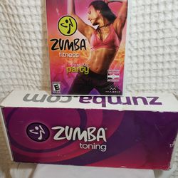 Zumba fitness toning weights & wii fitness . 