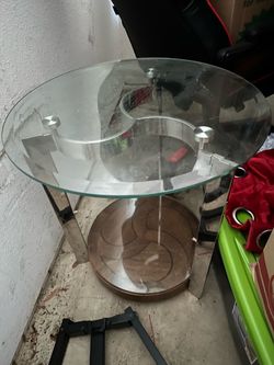 Glass end table