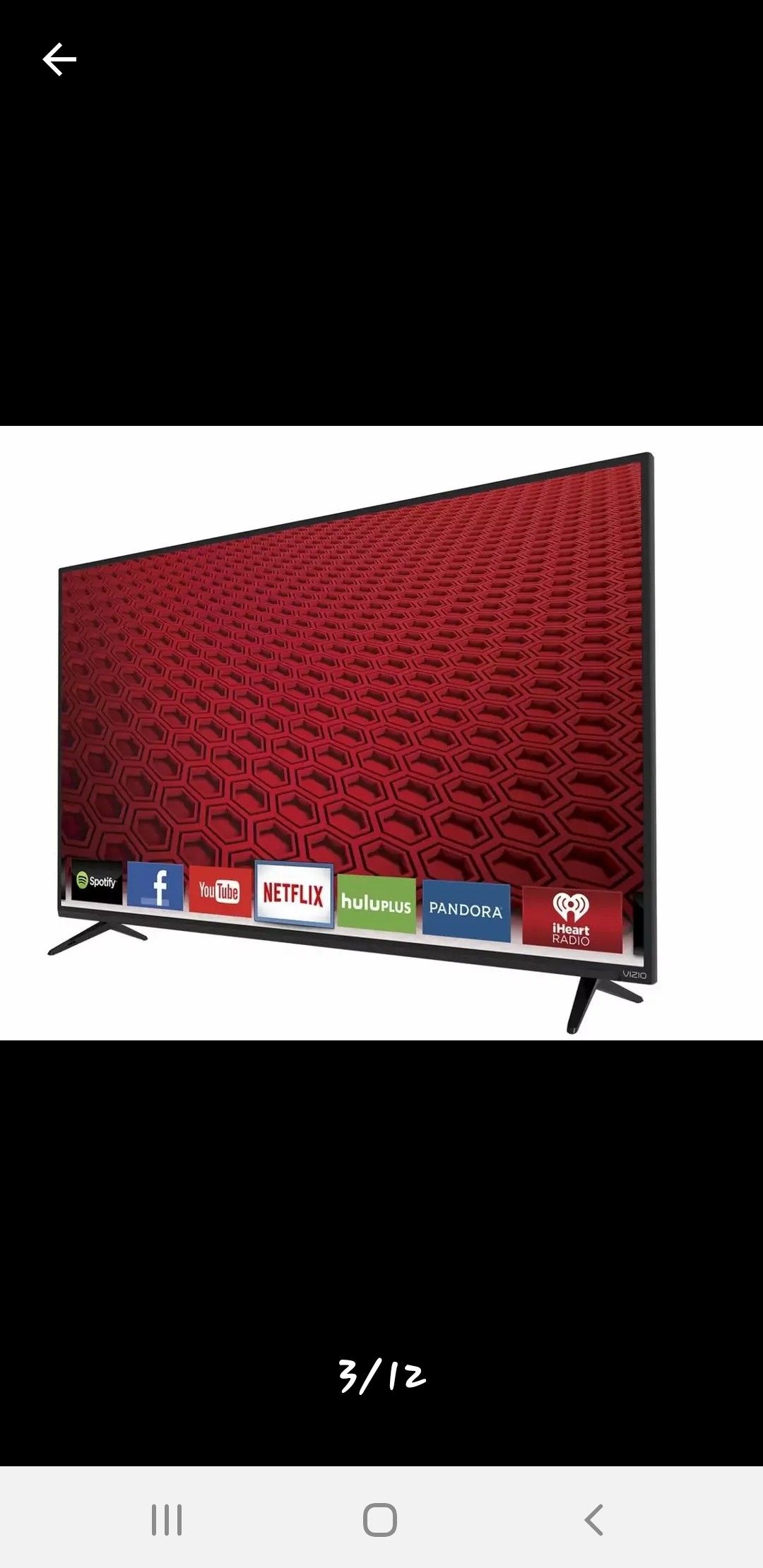 55 - inch Vizio Smart TV with Stand Included