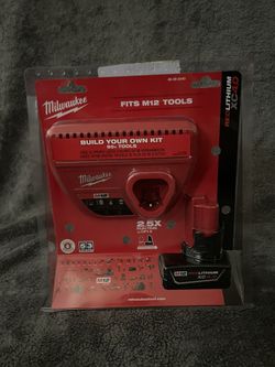Milwaukee M12 12-Volt Lithium-Ion XC Battery Pack 4.0 Ah and Charger Starter Kit