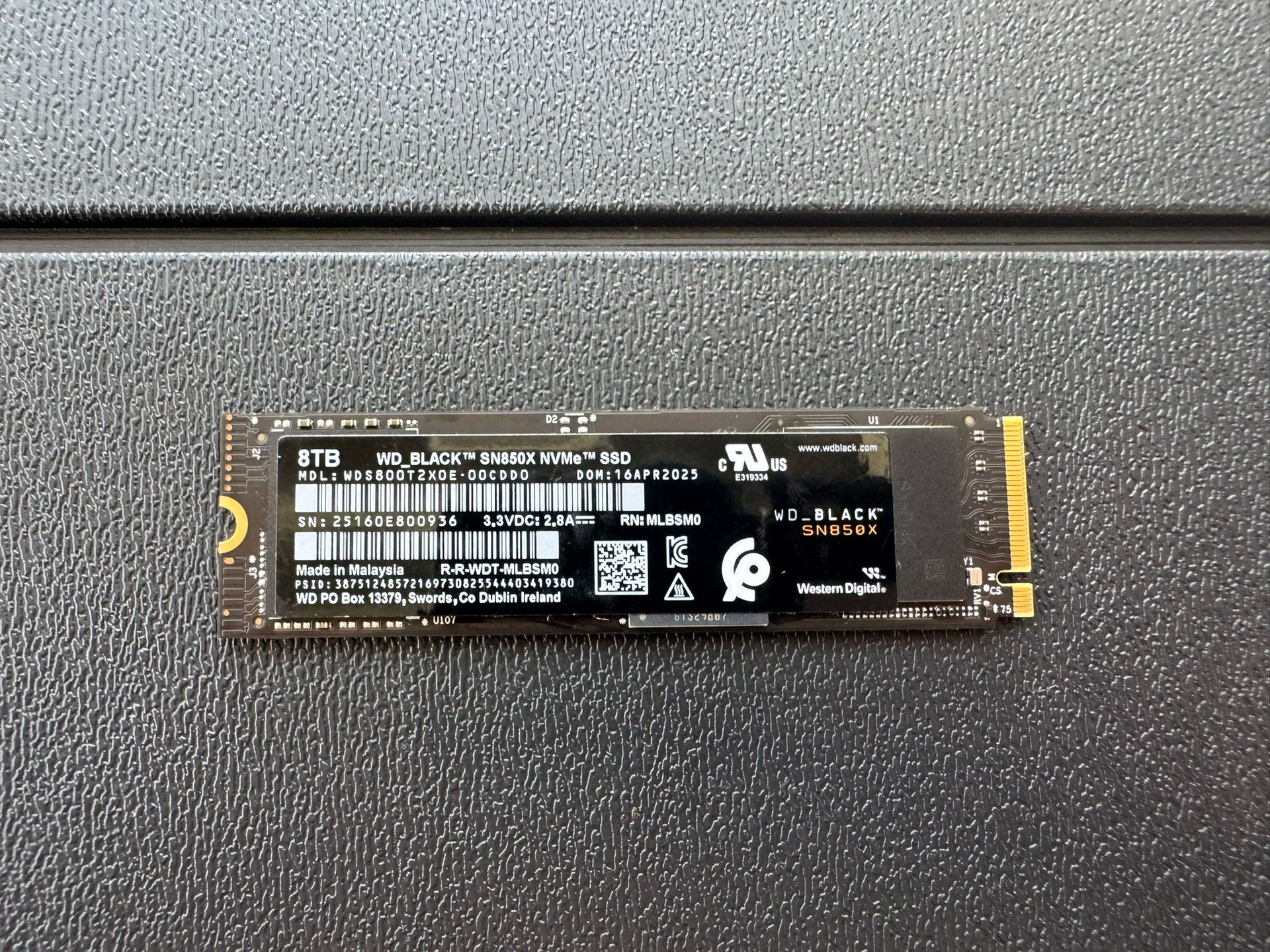 Western Digital WD Black 8TB SN850x SSD NVMe