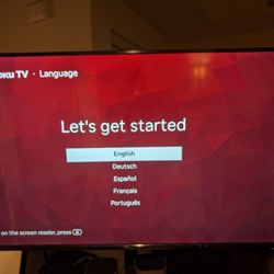 TCL 55 inch Roku TV with stand and Roku Speakers