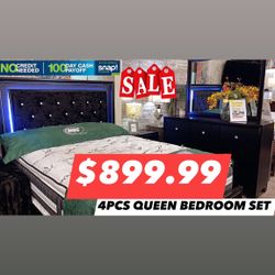 4pcs Queen Bedroom Set 