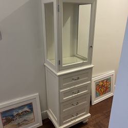 Pottery Barn Glass Storage Cabinet And Drawers 