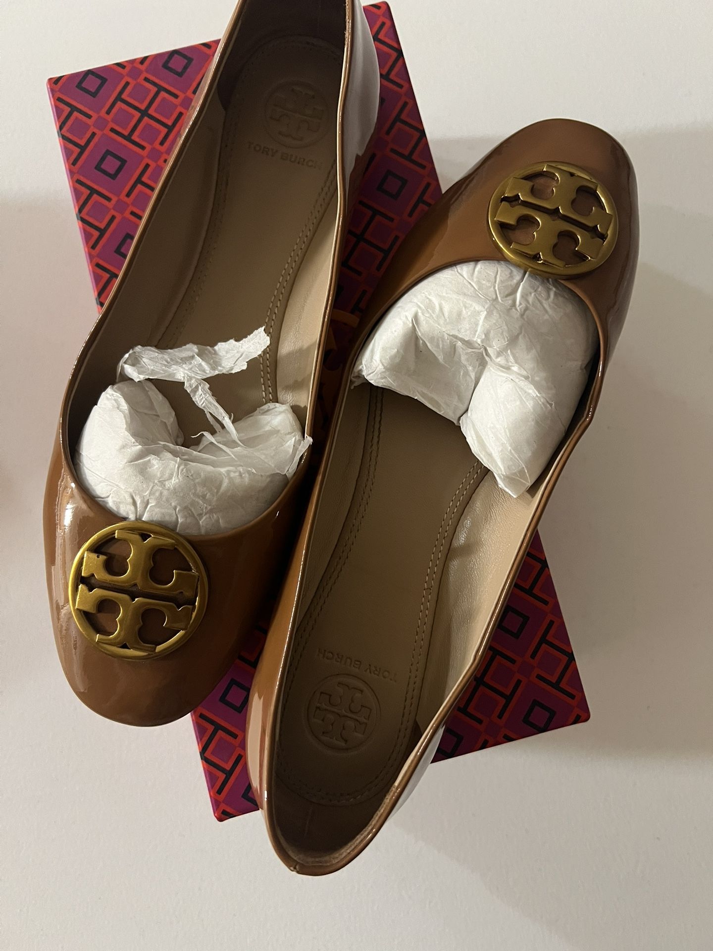 Tory Burch Flats Brown Size 7