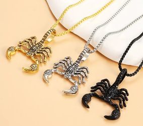 Unisex Scorpion Pendant With Chain Necklace.