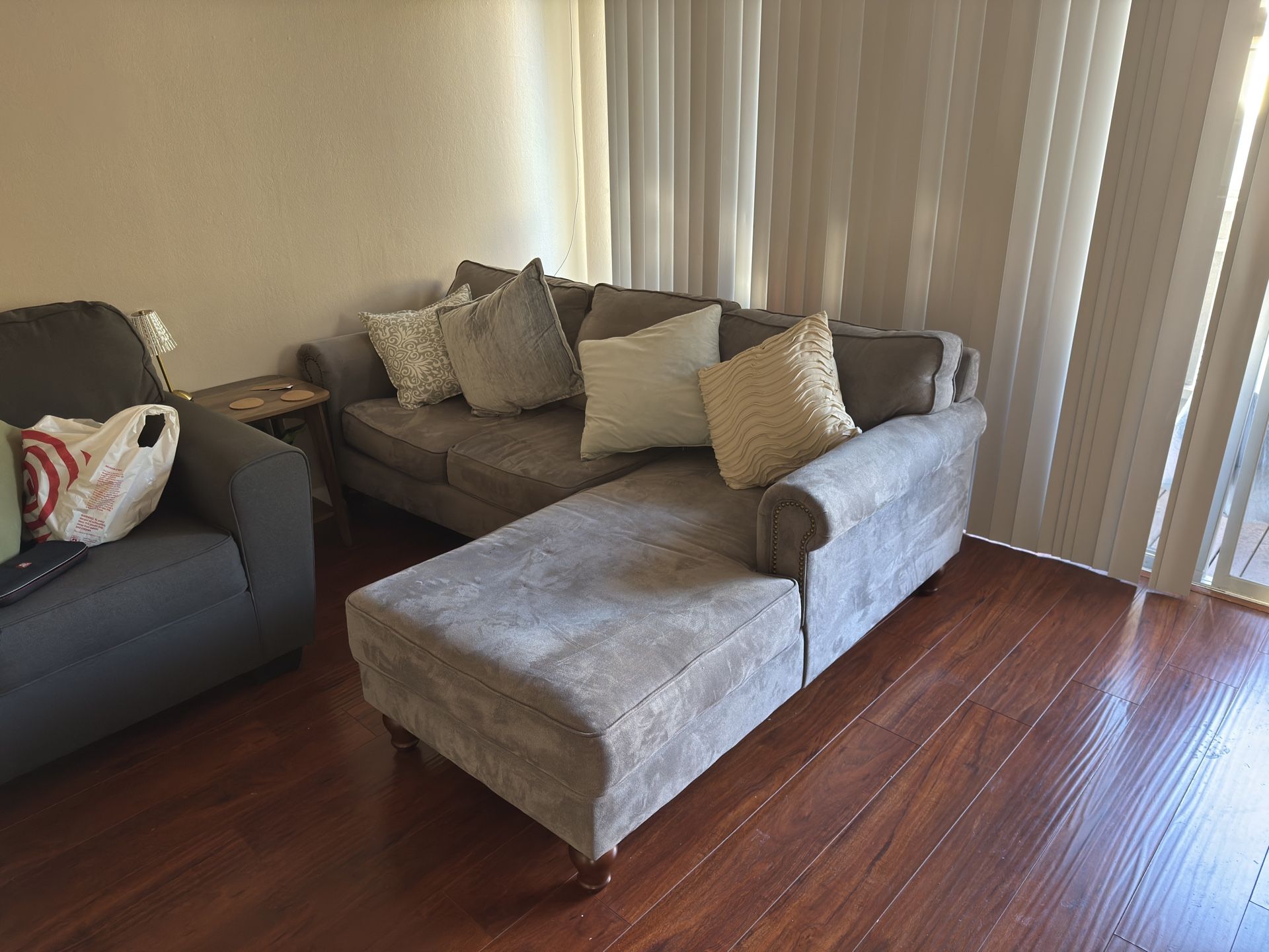 Gray Couch with Chaise