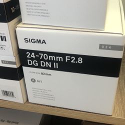 Sigma 24-70mm f2.8 II SONY E MOUNT (located in Downey , Ca)