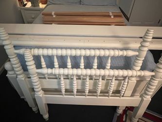 Pottery Barn White Wooden Twin Bed Frame