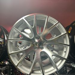22 Inch Silver Machine Wheels