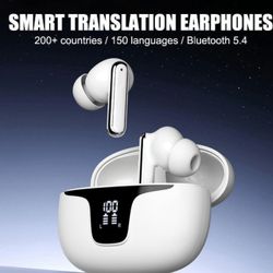 2025 Bluetooth AI Translator Earbuds 150+ Language Real-Time Translate Earphones