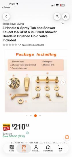 3 handles shower faucet set