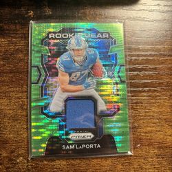 2023 Prizm Neon Green Pulsar Rookie Gear #RG-SL Sam LaPorta