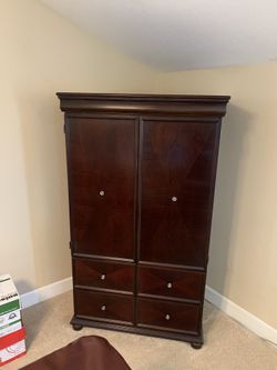 Walnut Entertainment Cabinet/Armoire