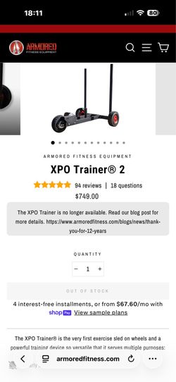 XPO Trainer Push Sled