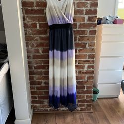 Express Purple Ombré Dress V knock  worn twice recently dry cleaned 