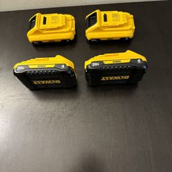 Dewalt 20V MAX Lithium-lon 4.0Ah Battery - $90 FOR TWO BATTERIES