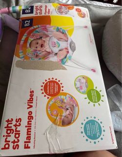 Bright Starts Flamingo Vibes Vibrating Bouncer