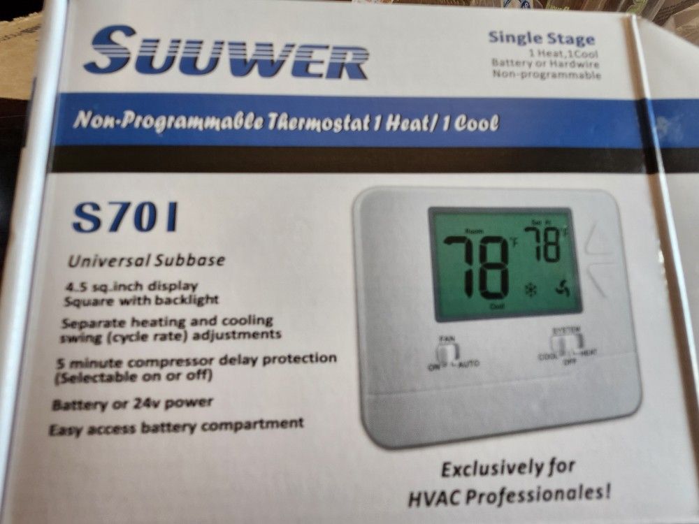 Thermostat Heat Cool Non Programmable