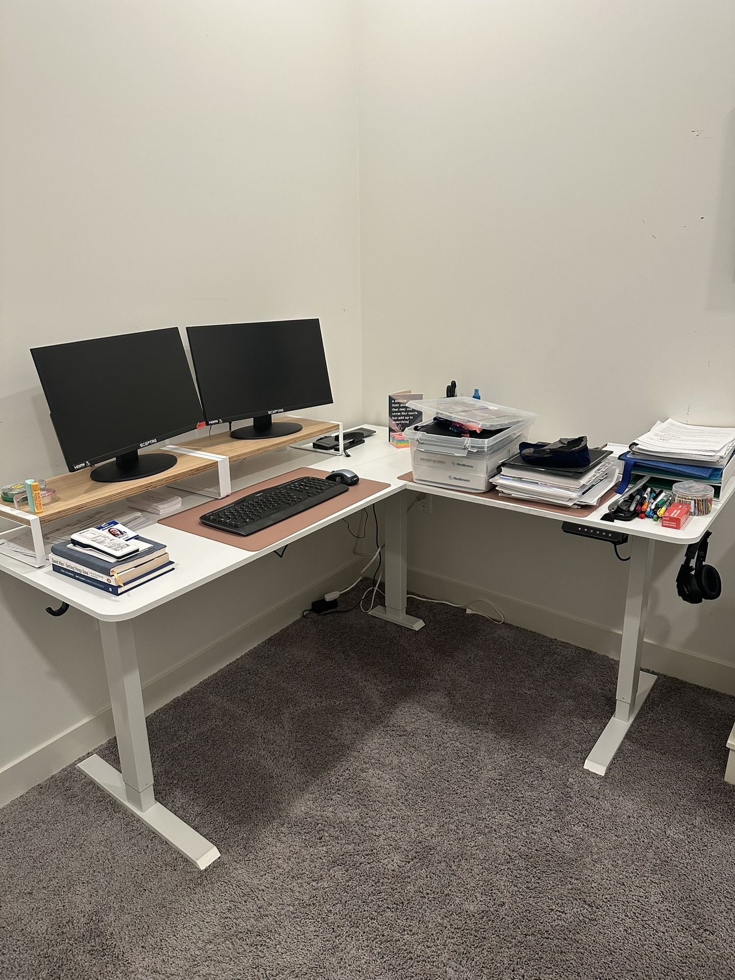 L Shaped Stand Up Desk