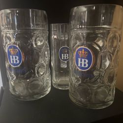 Set of Hofbrauhaus  Munchen Beer Mugs (3)