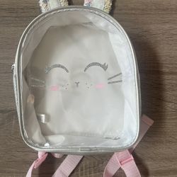 Justice girls Mini Clear Bunny Backpack