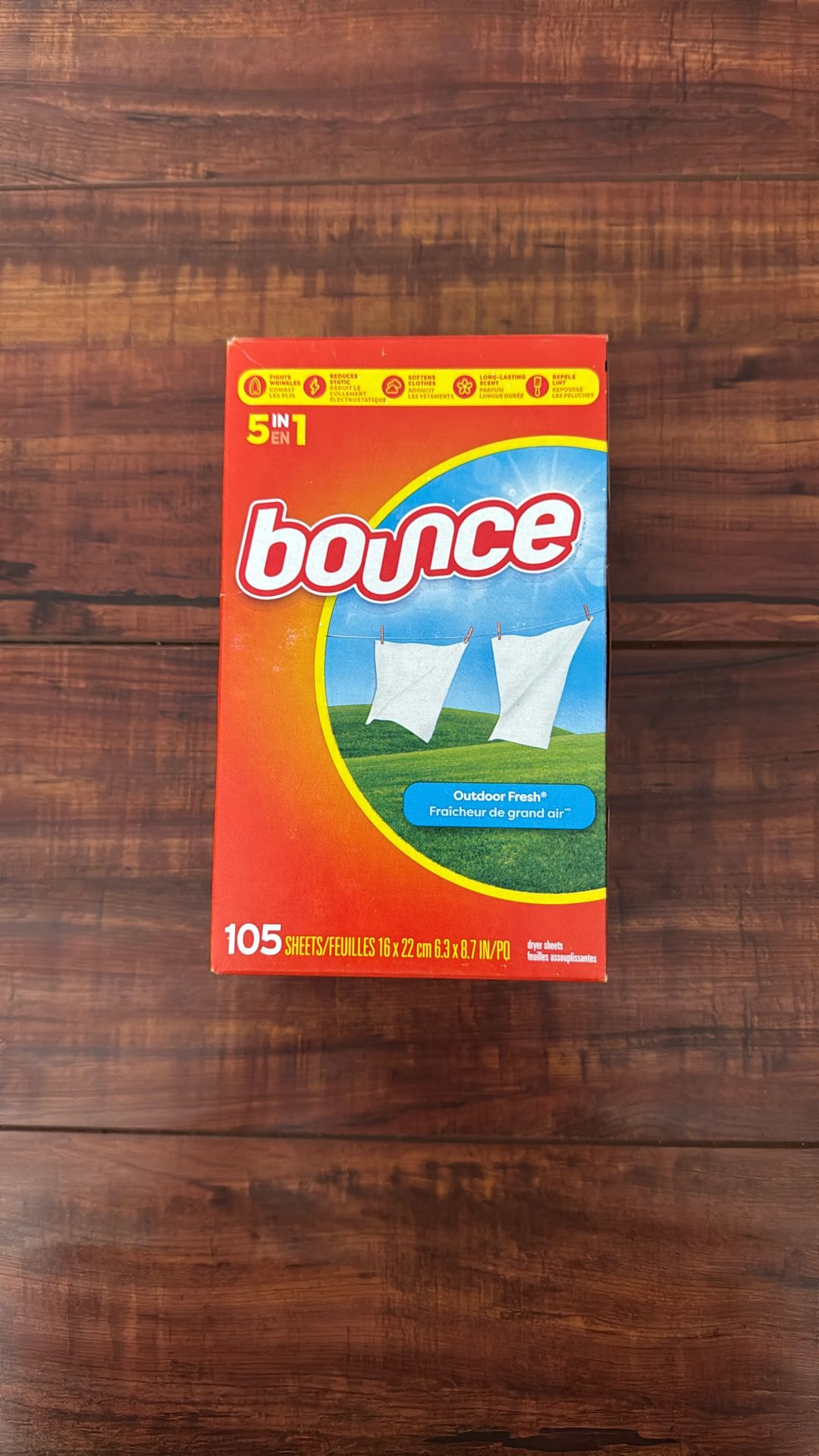 Bounce Dryer Sheets: Outdoor Fresh Scent 105 Count