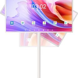 Fiteye 32-Inch Portable Touch Screen Monitor, 1080P Portable TV on Wheels with 13MP Integrated Camera, 6G RAM+128G Storage, Android OS, Built-in Batte