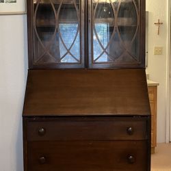 Solid Wood Secretary Desk