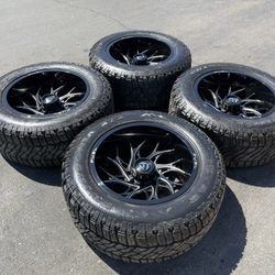 Ford F-250 And F-350  22” Fuel Wheels And 37” Mud Terrain Tires Off-Road Rims