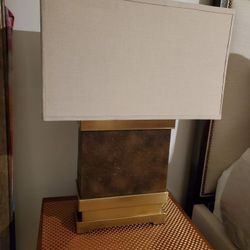 Beautiful Brass/Leather Table Lamps