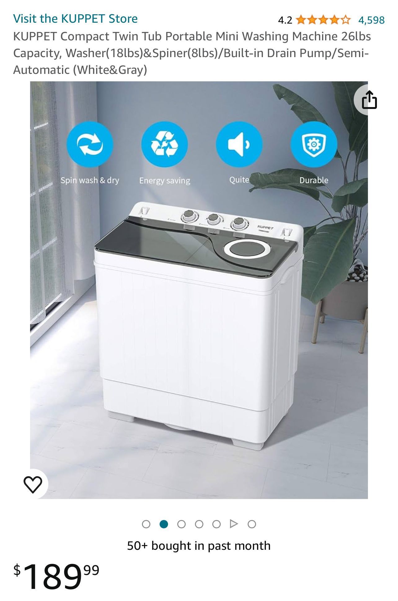 Washer Dryer Kuppet Washer Reviews KUPPET Compact Twin Tub