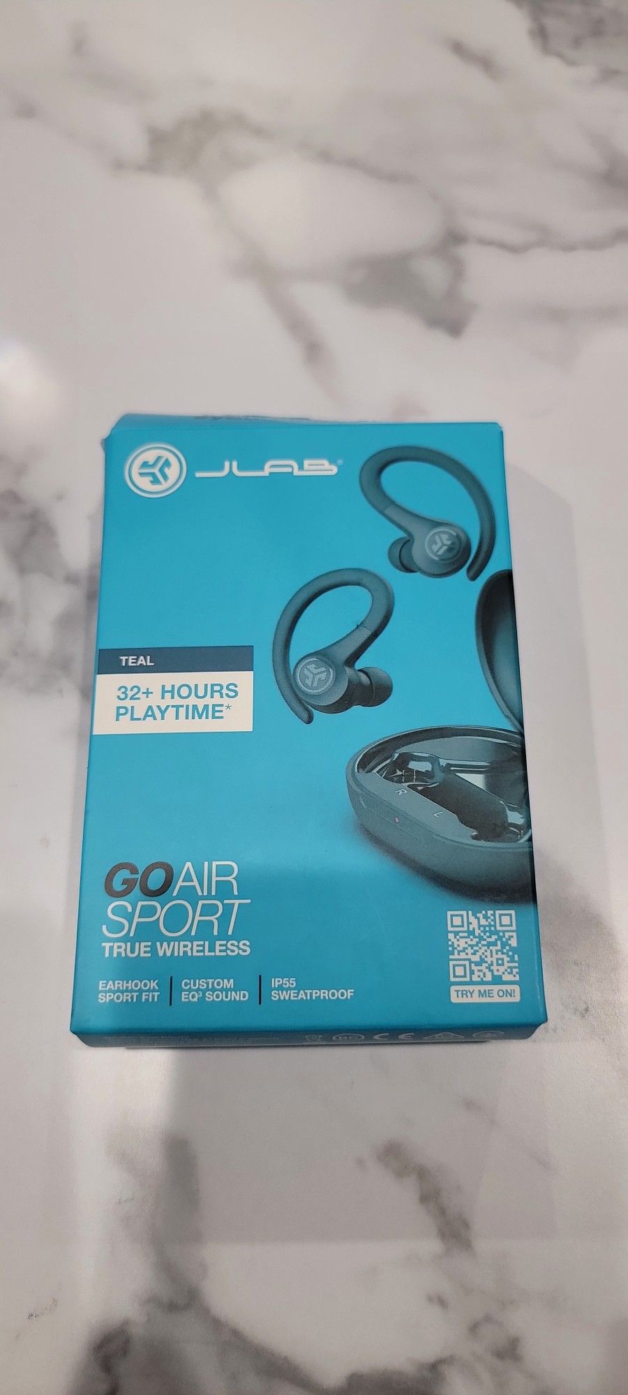 JLab Go Air Sport True Wireless Bluetooth Headphones - TEAL- USED