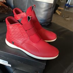 Limited Edition PUMA RED LADIES HIGHTOP Sz 11 